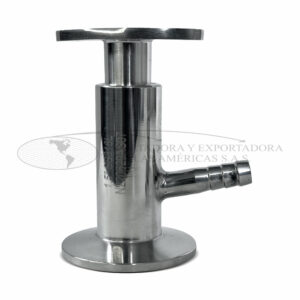 Grifo tomamuestra sanitario acero inoxidable clamp